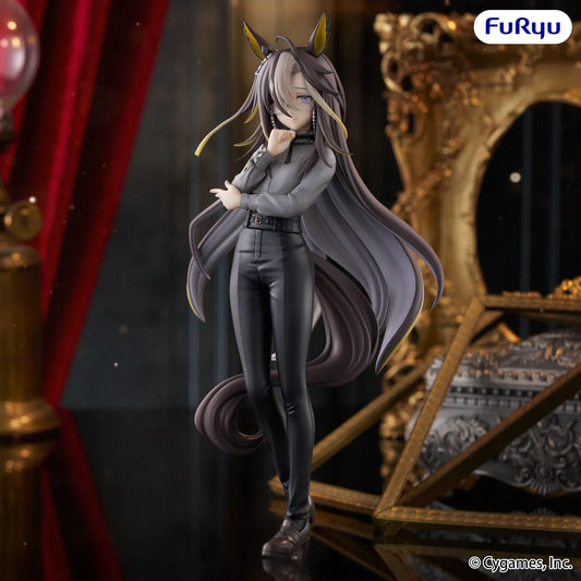 Dream Journey Trio-Try-iT figure wearing glasses, a gray blouse, and dark trousers, with long flowing hair and one hand held near her chin.