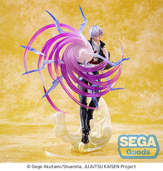 Satoru Gojo Hollow Purple Luminasta figure from Jujutsu Kaisen Hidden Inventory arc with purple energy effects