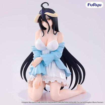 Overlord Albedo Loungewear Pearl White Ver Noodle Stopper Figure wearing white loungewear and a light blue robe