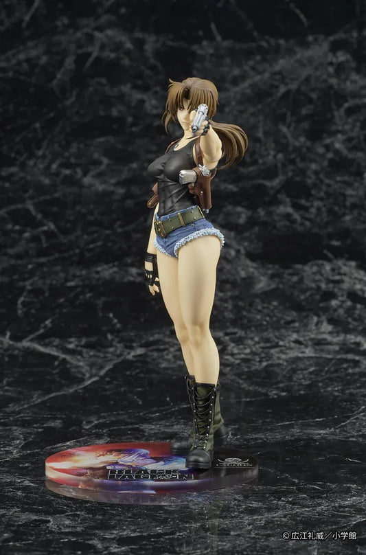 Revy Black Lagoon DIGSTA figure aiming pistol in action pose with detailed outfit