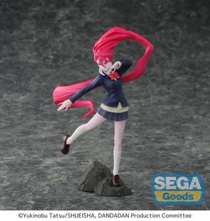 Dandadan Luminasta Aira Transformed Figure with flowing red hair in a dynamic action pose