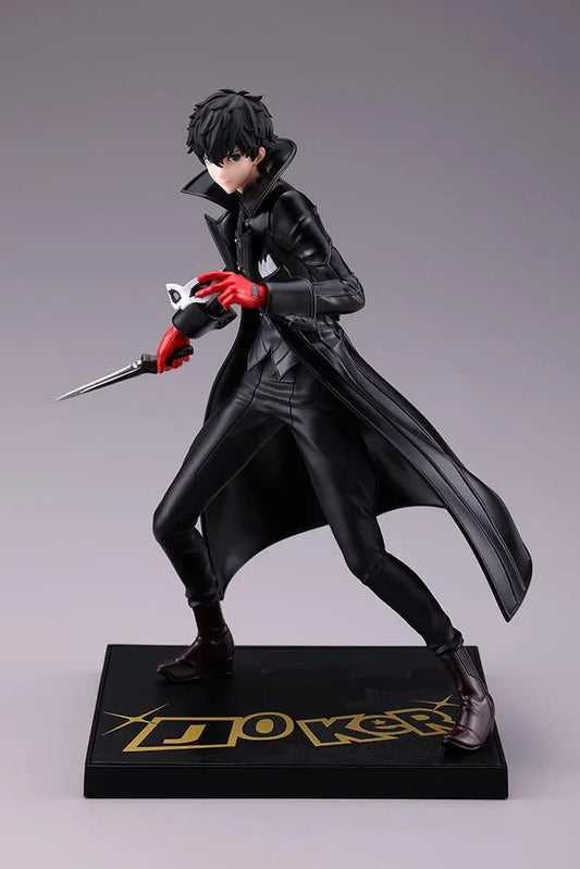 Persona 5 Royal Oshi Works Joker figure featuring Joker in his Phantom Thief outfit holding his signature dagger and mask on a themed display base