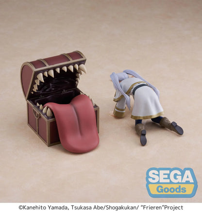 Frieren Luminasta figure stuck in mimic chest with tongue and detailed fantasy design