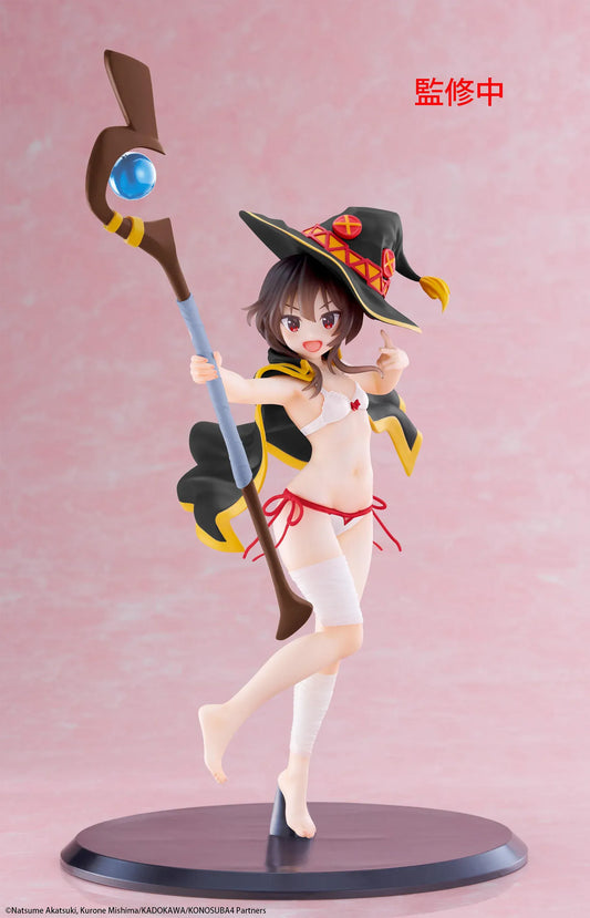Megumin swimwear coreful figure holding staff KonoSuba anime collectible