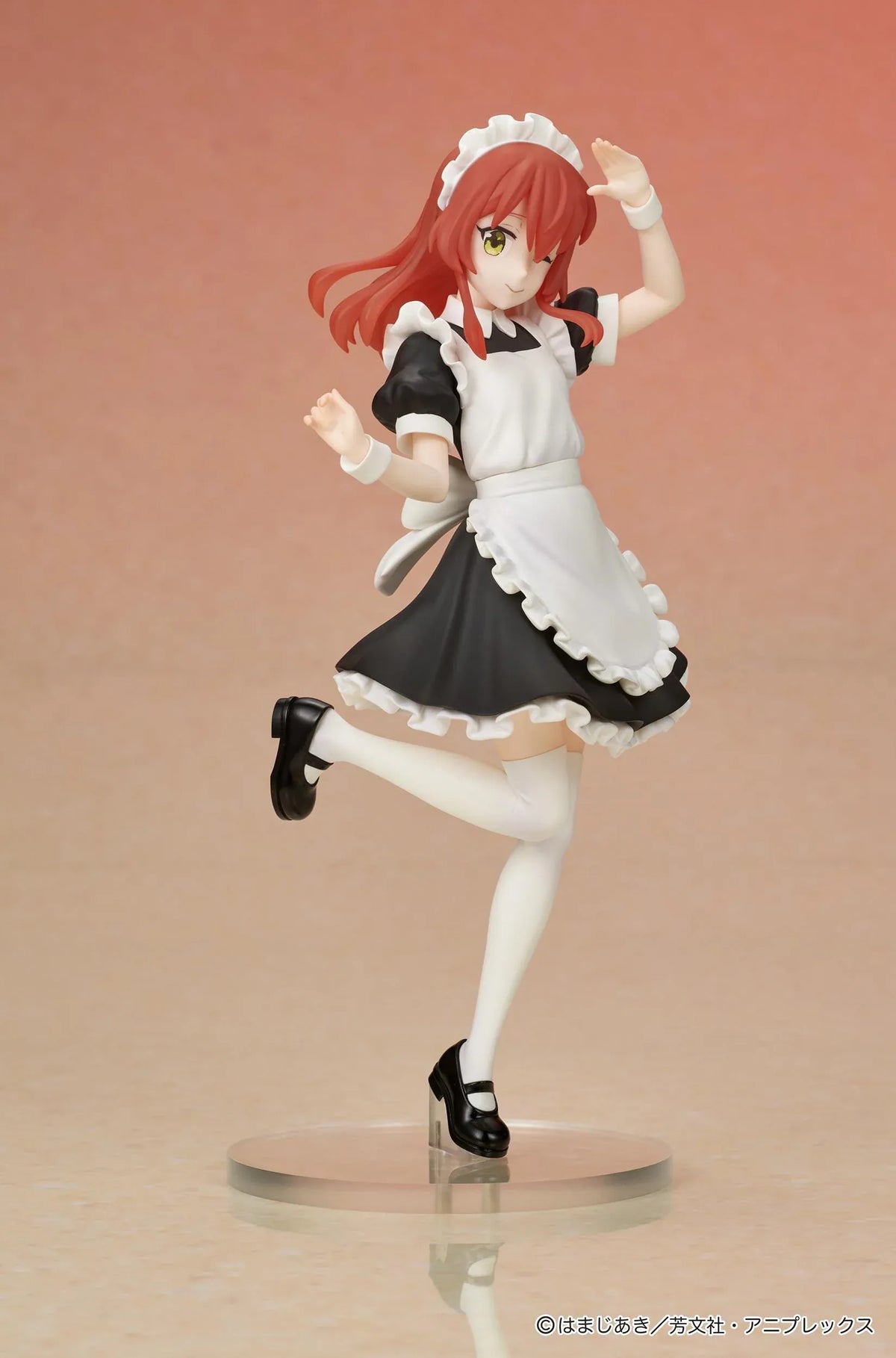 BOCCHI THE ROCK! DIGSTA Ikuyo Kita figure wearing a black-and-white maid outfit in a cheerful one-legged pose.