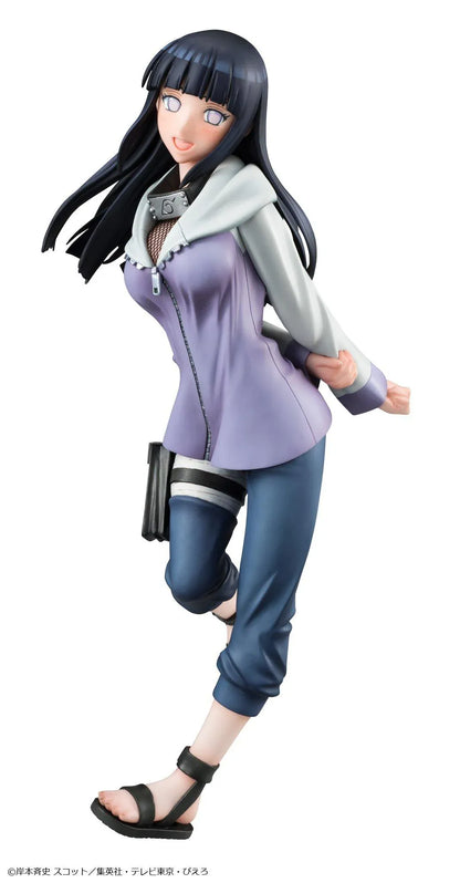 Naruto Shippuden Gals Series Hinata Hyuga figure wearing her lavender shinobi outfit in a graceful pose