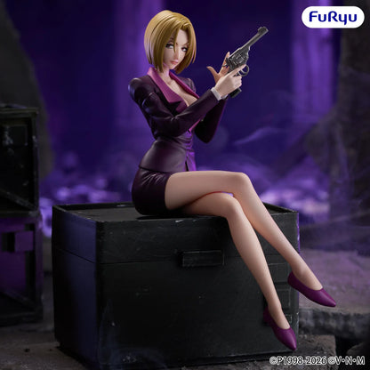 Hunter x Hunter Pakunoda Noodle Stopper Figure seated in her signature suit holding a revolver