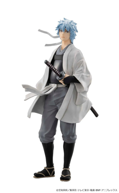 Gintama G.E.M. Carat Series Gintoki Sakata Joi-Shishi Ver. figure wearing traditional white and gray attire with a katana