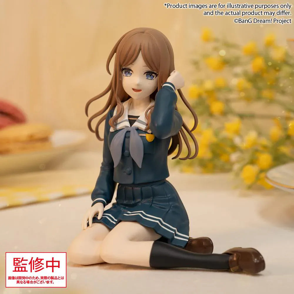 Soyo Nagasaki Uniform Ver Premium Figure from BanG Dream MyGO seated pose with school outfit
