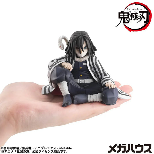 Demon Slayer G.E.M. Series Obanai Iguro seated figure re-run with striped haori and snake