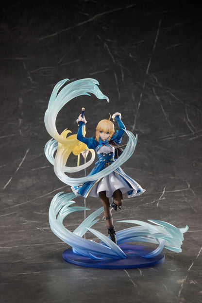 Honkai Star Rail x Fate stay night Unlimited Blade Works Saber 1/7 scale figure with blue outfit sword and translucent effect parts
