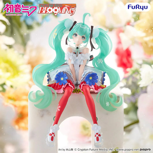 Hatsune Miku Japan Live Tour 2025 Blooming noodle stopper figure sitting pose with floral outfit