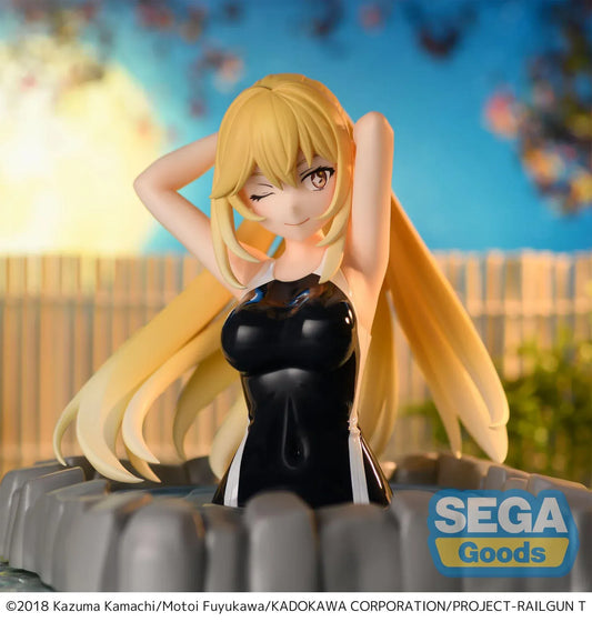 A Certain Scientific Railgun T Misaki Shokuhou Thermae Utopia figure in bath base wearing black swimsuit