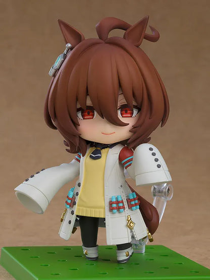Agnes Tachyon Nendoroid figure from Uma Musume Pretty Derby wearing lab coat with chibi design