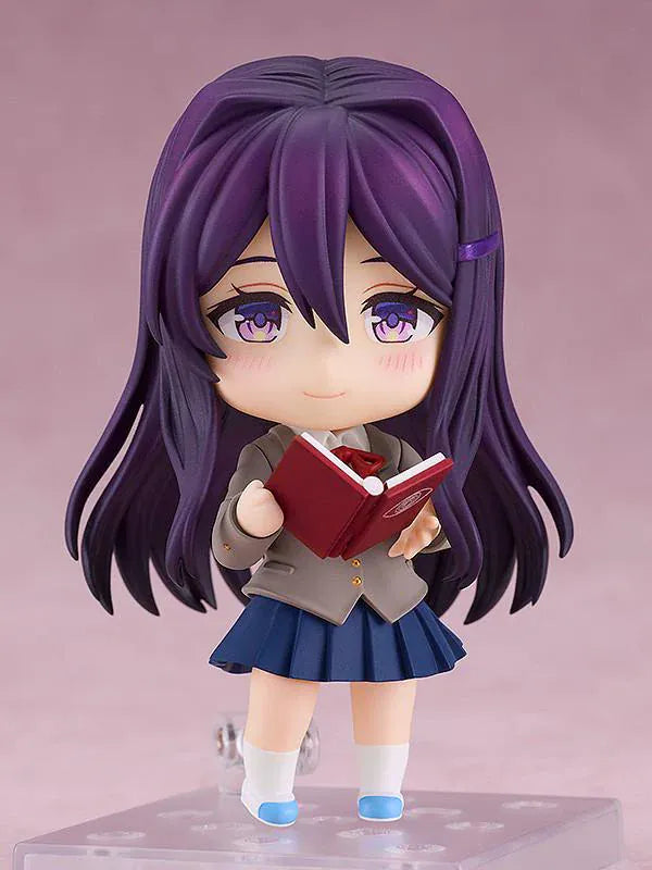 Yuri Nendoroid figure from Doki Doki Literature Club holding book chibi anime figure