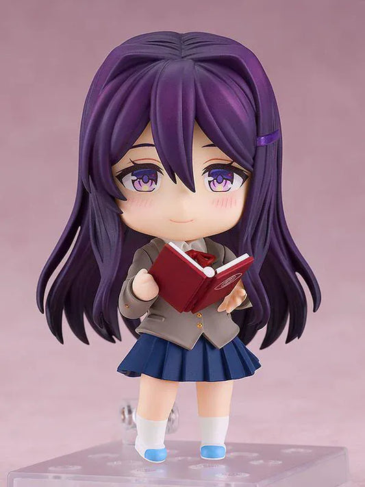 Yuri Nendoroid figure from Doki Doki Literature Club holding book chibi anime figure