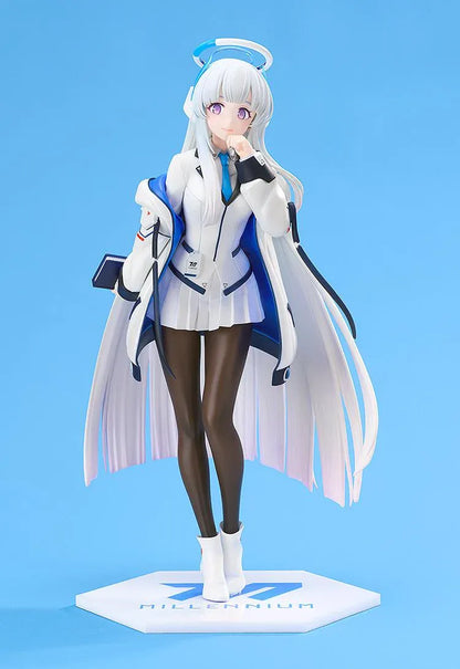 Blue Archive G.S. Collection Noa Classified Record 1/7 scale figure wearing her Millennium Academy uniform with flowing silver hair