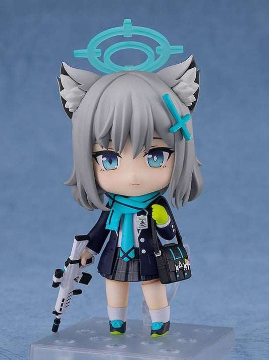 Blue Archive Shiroko Sunaookami Nendoroid rerelease figure with halo accessory, tactical outfit, and weapon parts
