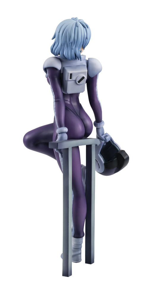Mobile Suit Gundam The 08th MS Team Aina Sahalin Snow Night Ver. figure wearing purple pilot suit holding helmet