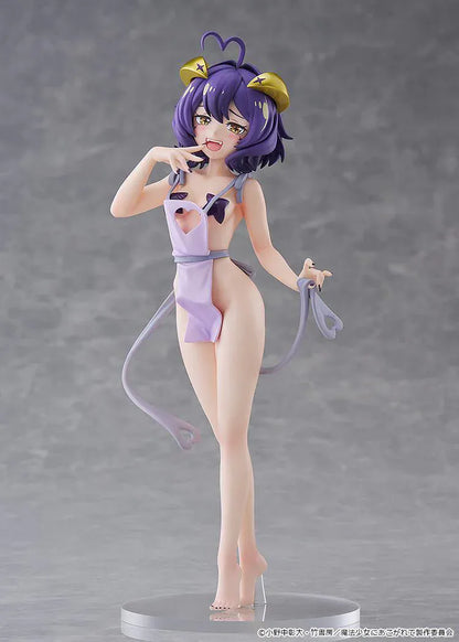 Gushing over Magical Girls POP UP PARADE L Magia Baiser Naked Apron Ver. featuring Magia Baiser with purple hair, horn details, apron-style outfit, and mischievous pose.