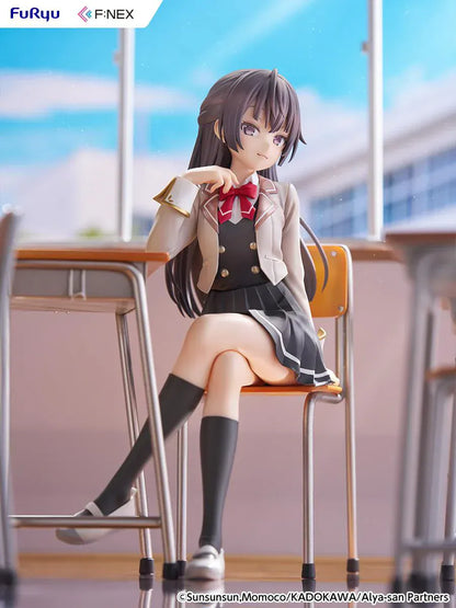 Alya Sometimes Hides Her Feelings in Russian Yuki Suou 1/7 scale figure sitting at a classroom desk in school uniform with crossed legs