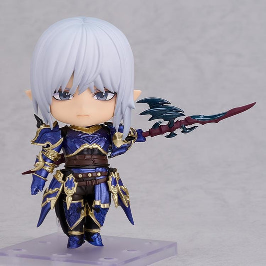 Final Fantasy XIV Nendoroid Estinien figure wearing dragoon armor and holding his signature lance