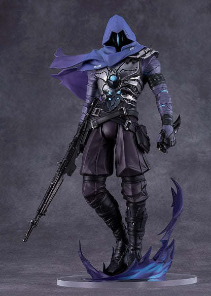 Omen Pop Up Parade SP Valorant figure with hooded armor and shadow effect base