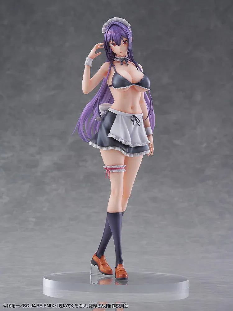 Please Put Them On, Takamine-san Takane Takamine 1/6 Scale Figure featuring Takane with long purple hair, red eyes, maid-inspired outfit, apron details, and elegant display pose.