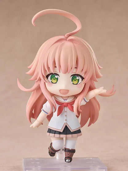 NUKITASHI THE ANIMATION Nendoroid Hinami Watarai figure wearing her school uniform with a cheerful expression