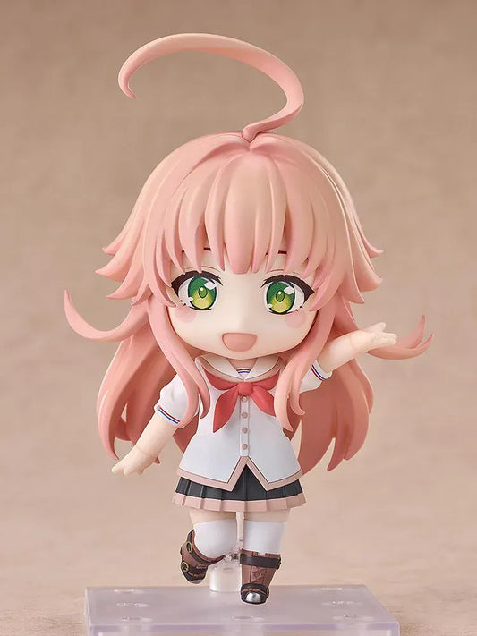 NUKITASHI THE ANIMATION Nendoroid Hinami Watarai figure wearing her school uniform with a cheerful expression