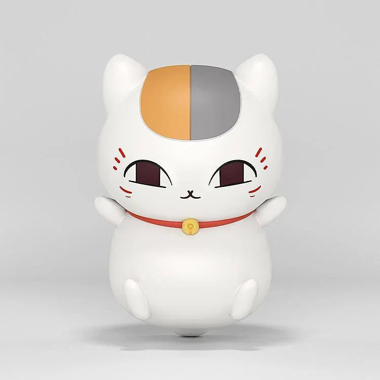 Nyanko Sensei Huggy Good Smile figure with a white body, colorful head markings, red collar, and golden bell.