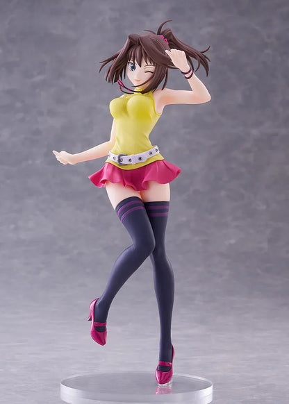 Yu-Gi-Oh The Dark Side of Dimensions POP UP PARADE Anzu Mazaki L Size Figure featuring Anzu in a yellow top, pink skirt, thigh-high socks, and a winking pose.