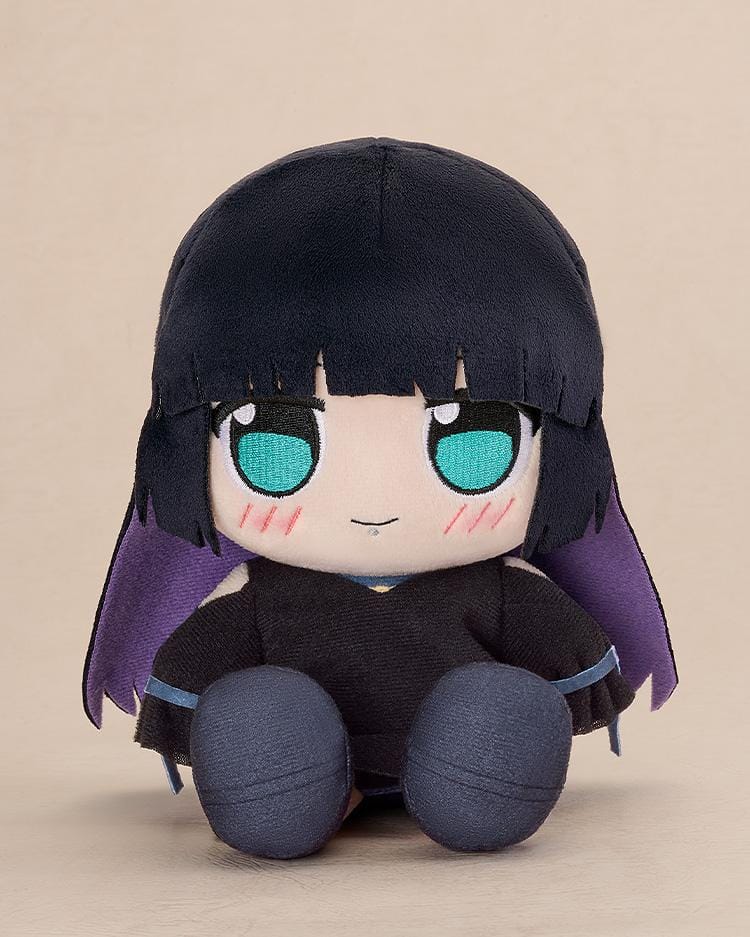 Bocchi the Rock Kuripan PA-san plushie sitting chibi plush with black hair and teal eyes