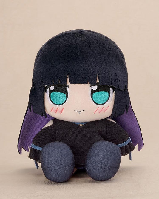 Bocchi the Rock Kuripan PA-san plushie sitting chibi plush with black hair and teal eyes
