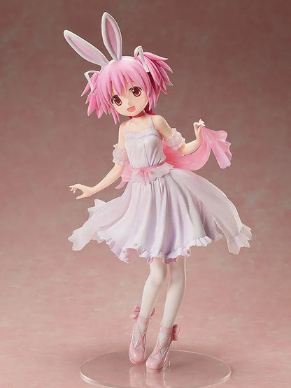 Puella Magi Madoka Magica Madoka Kaname Rabbit Ears Ver. 1/4 Scale Figure in a pale pink dress with bunny ears and ribbon shoes