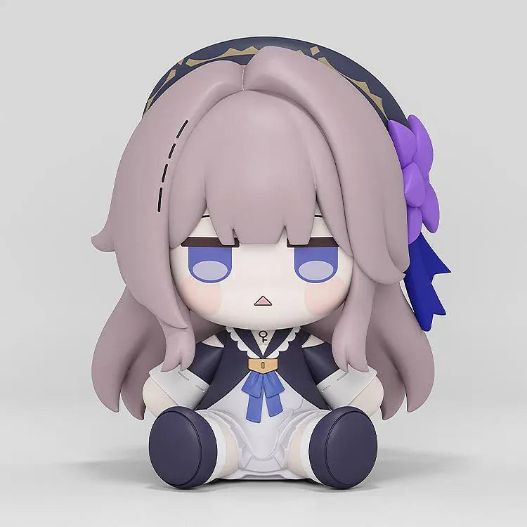 Honkai Star Rail Huggy Good Smile The Herta Figure seated in her signature outfit with purple hair accessories