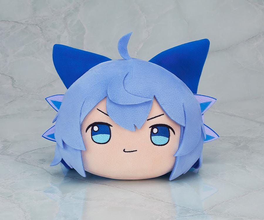 Touhou LostWord Nuidaifuku Yukkuri Cirno plushie with blue hair, embroidered eyes, and ice crystal accessories.