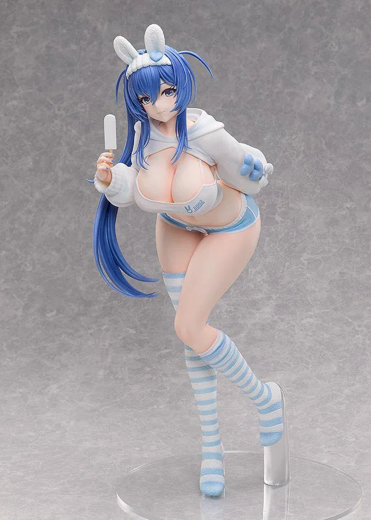 Azur Lane New Jersey Private Quarters Ver 1/3 Scale Figure with blue hair, bunny accessories, striped socks and frozen treat