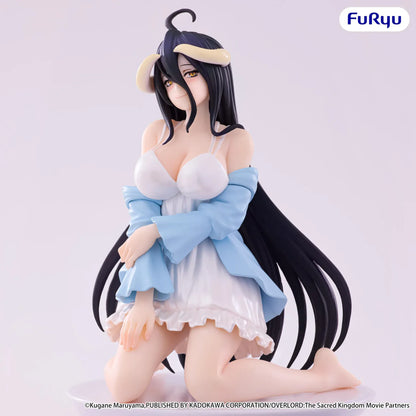 Overlord Albedo Loungewear Pearl White Ver Noodle Stopper Figure wearing white loungewear and a light blue robe