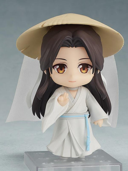Heaven Official's Blessing Nendoroid Xie Lian Figure Rerelease in white robes with bamboo hat and veil