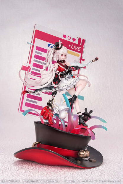 Honkai Star Rail Sparxie Bonus Edition 1/7 Scale Figure with top hat base, rabbit accessories and livestream-inspired backdrop