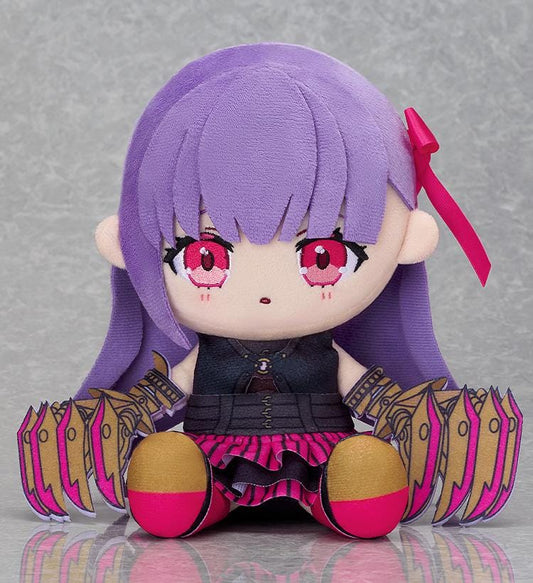 Fate Grand Order Chocopuni Plushie Alter Ego Passionlip with purple hair, pink eyes, and oversized claw gauntlets