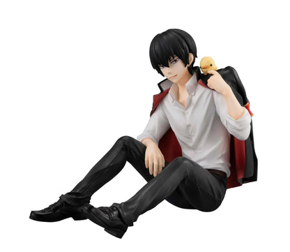 “Katekyo Hitman Reborn G.E.M. Series Hibari Kyoya sitting pose figure with Hibird on shoulder”