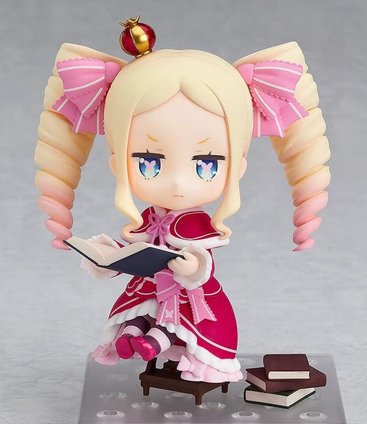 Re Zero Nendoroid Beatrice rerelease figure sitting with book and pink dress