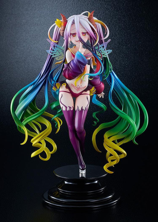 No Game No Life Black Shiro 1/7 Scale Figure with rainbow-gradient hair horn details and dark outfit