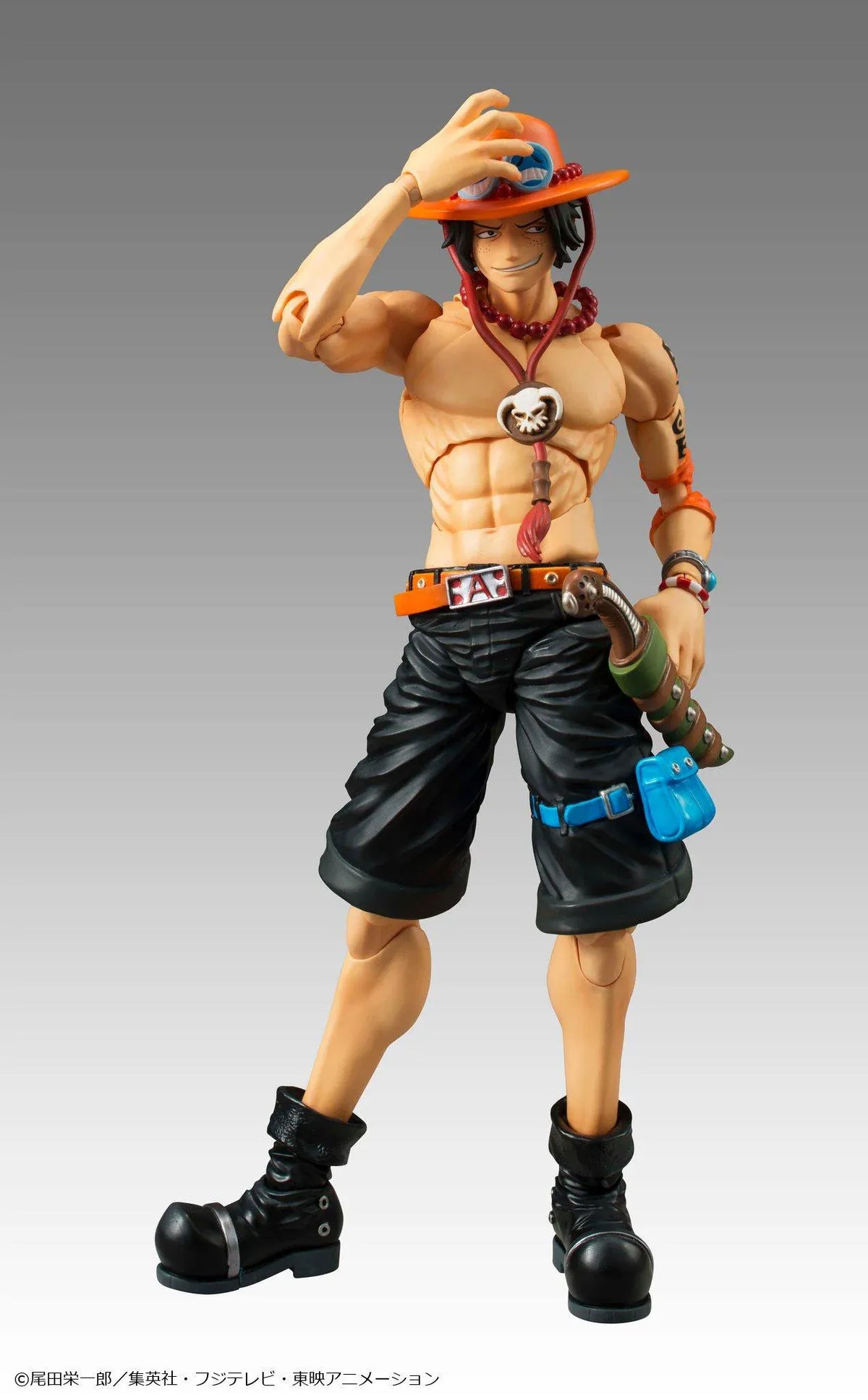 One Piece Variable Action Heroes Portgas D. Ace articulated action figure wearing his orange hat and black shorts