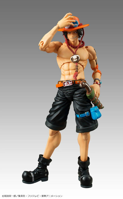 One Piece Variable Action Heroes Portgas D. Ace articulated action figure wearing his orange hat and black shorts