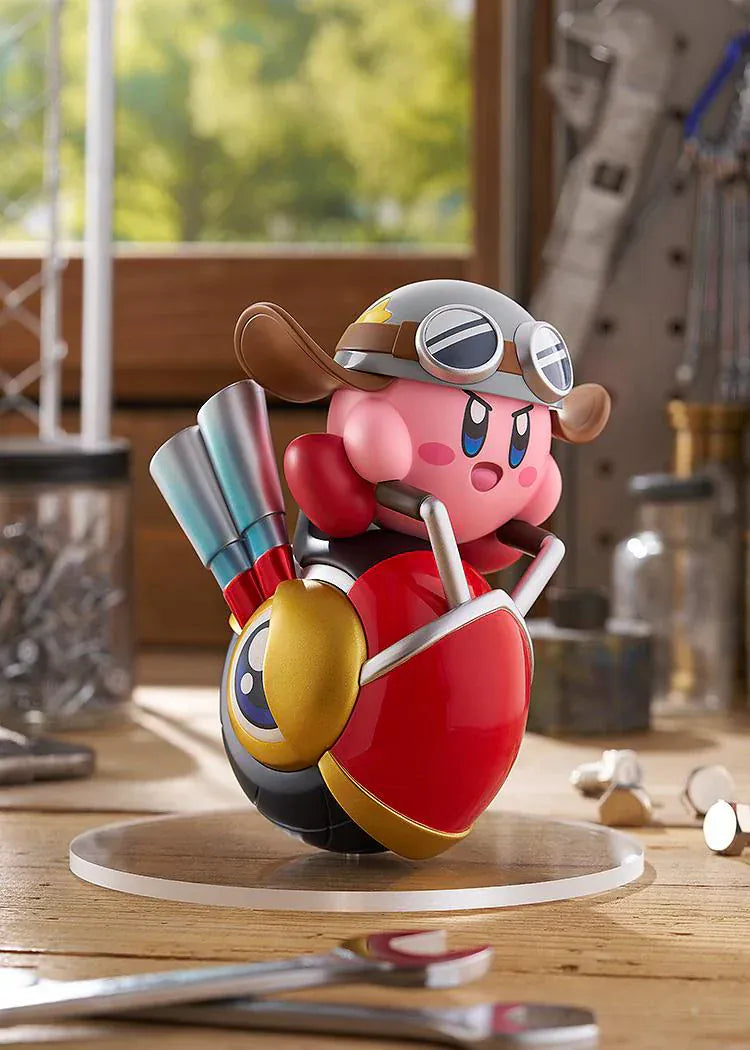 Kirby POP UP PARADE Wheelie Rider version figure Kirby wearing helmet and goggles riding Wheelie motorcycle form