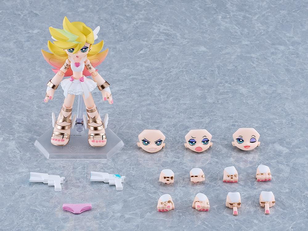 New PANTY & STOCKING with GARTERBELT figma Panty Angel ver Figure with blonde hair, white angel outfit, halo, and wings