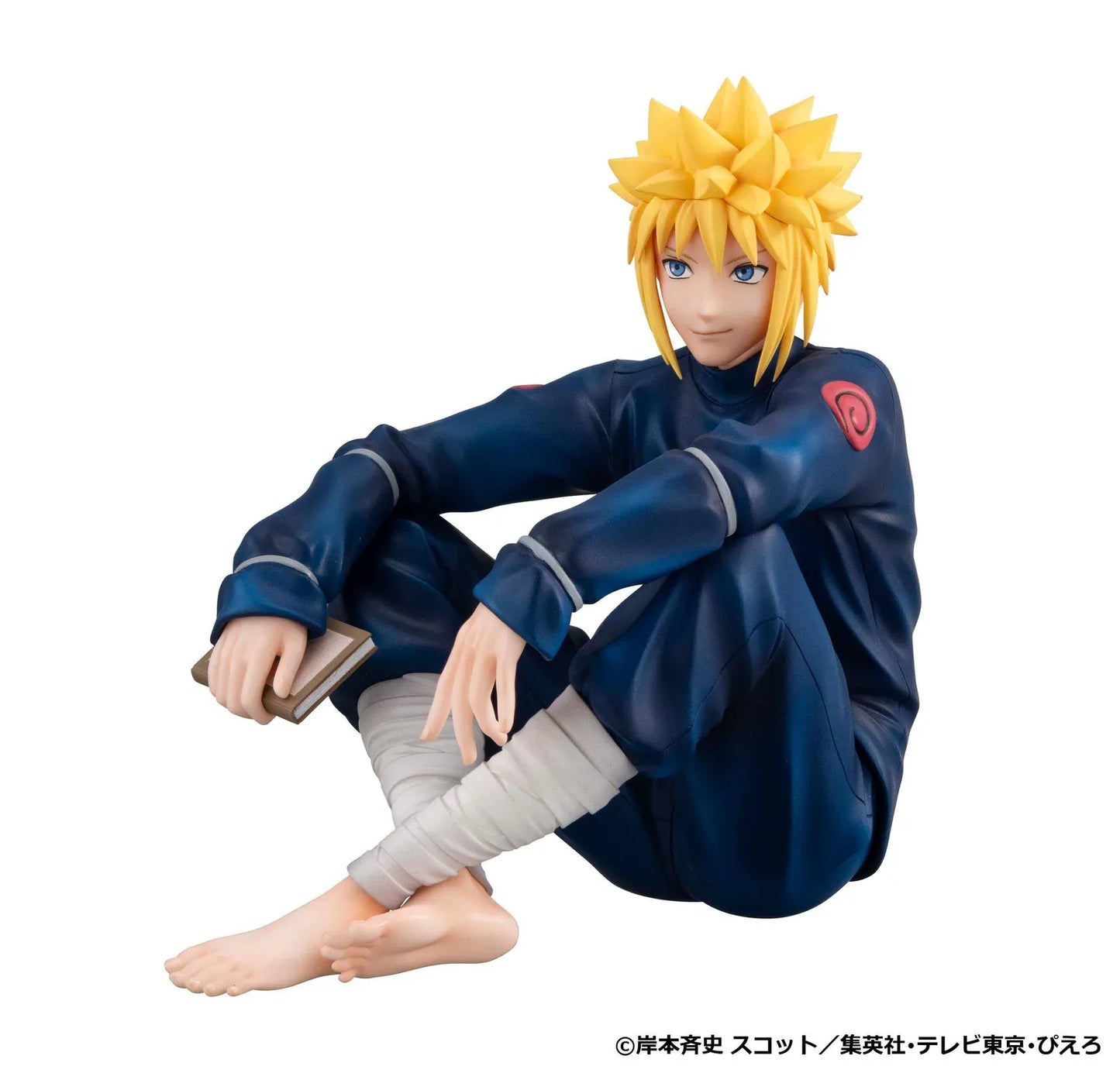 Naruto Shippuden G.E.M. Series Minato Namikaze Palm Size Figure in a relaxed seated pose
